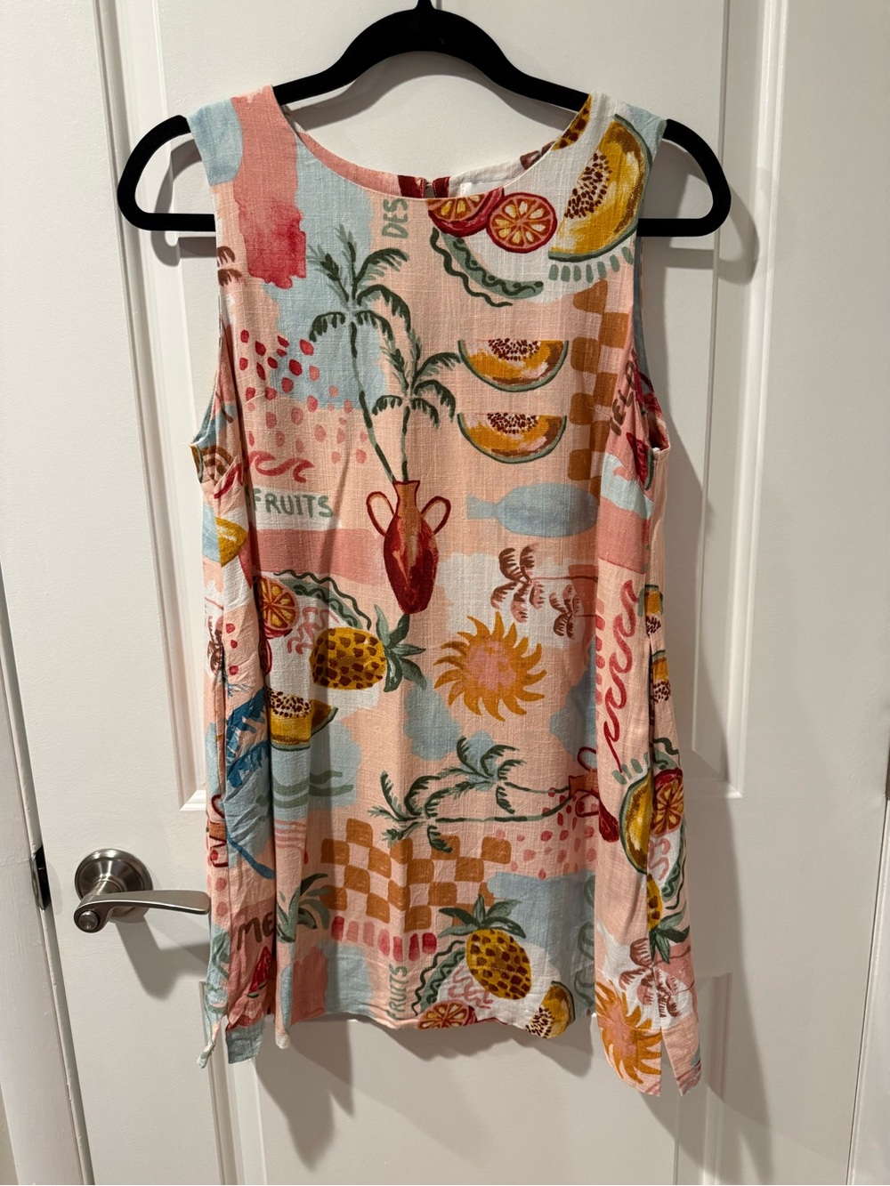 Paper Heart Women’s Tropical Print Sleeveless Dress - Peach Multi